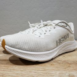 HOKA ONE ONE Men’s Solimar Running Shoes (10.5D) White/Silver