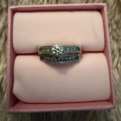 Vibtage Style Wedding Bridal Ring Set