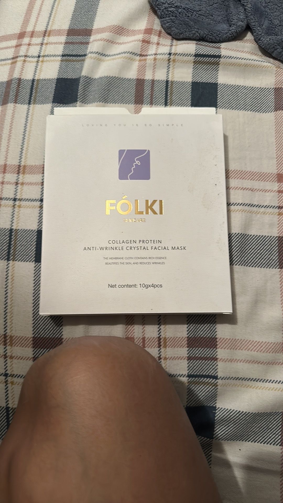 Folki collagen protein anti wrinkle crystal facial mask