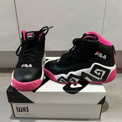 FILA MB Girls Sneakers – Black/Pink, Size 13