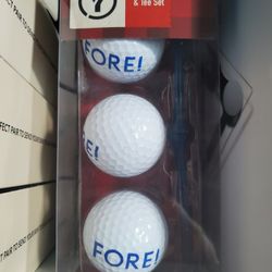 Golf Ball And Tee Set (2 Available)