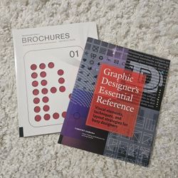 Set of 2 Graphic Design Books – Brochures 01 + Essential Reference (Paperback books)