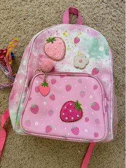 Girls strawberry backpack