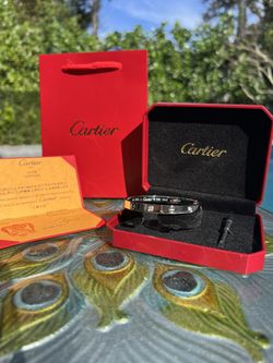Love bracelet cartier size 16 Silver with Diamonds