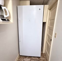 GE Upright Freezer White