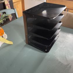 Desk File Organizer Shelf Rack, Metal, (5 Tier) for printer paper mail etc. Cash only Everett/Melvin Avenue pick up area.