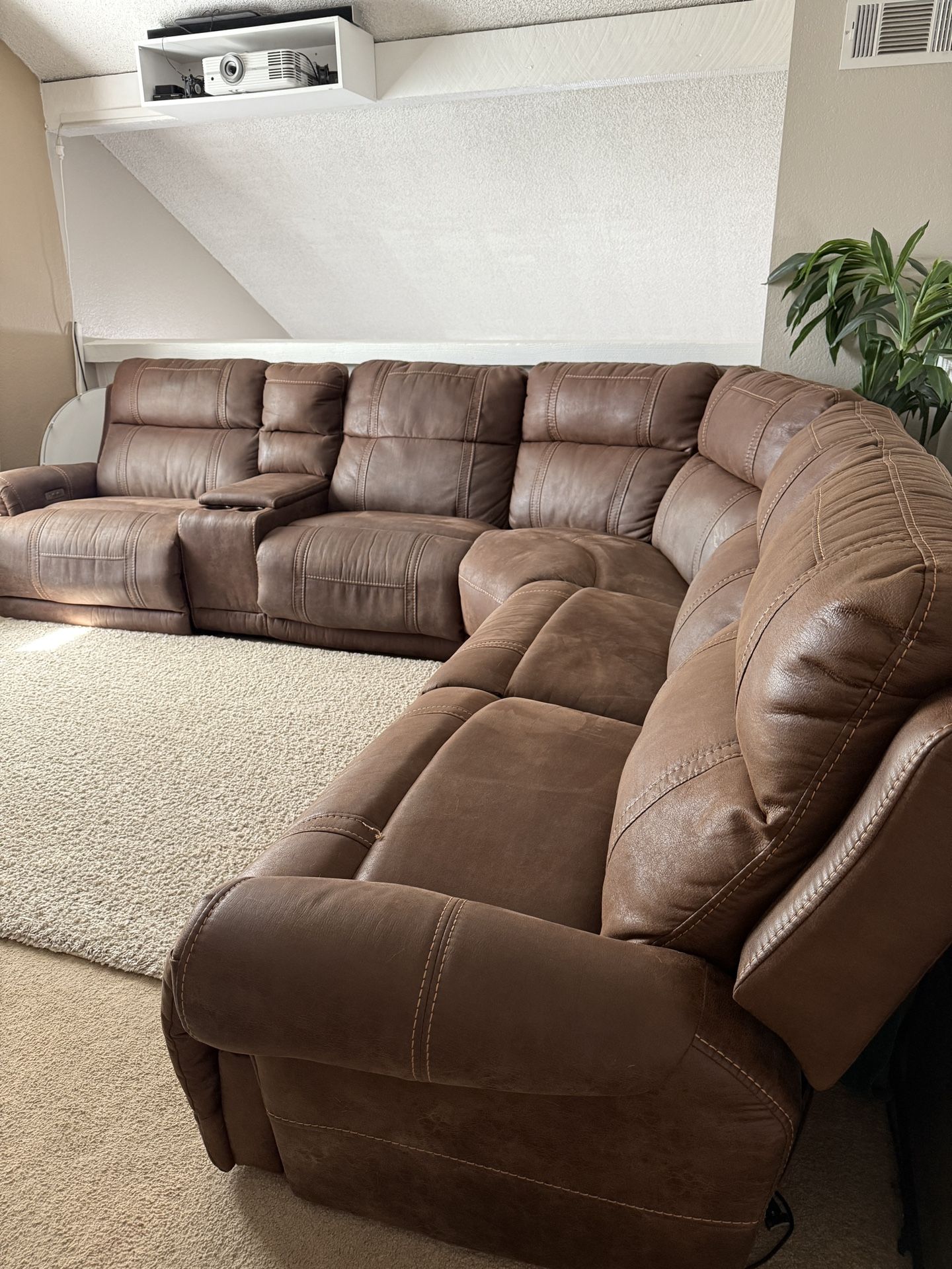Electric Reclining Sectional Couch