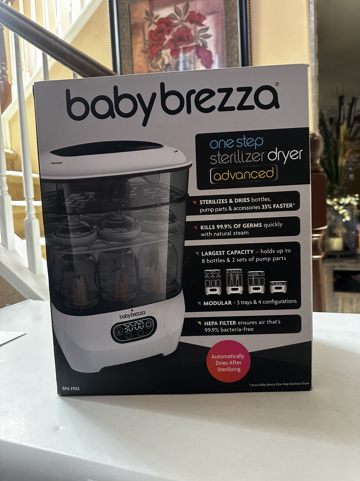 NEW!!! Baby Brezza Advanced One-Step Baby Bottle Sterilizing Dryer