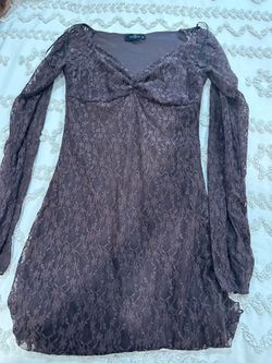 Brown lace dress