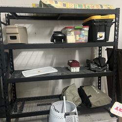 Heavy-duty, metal shelving unit