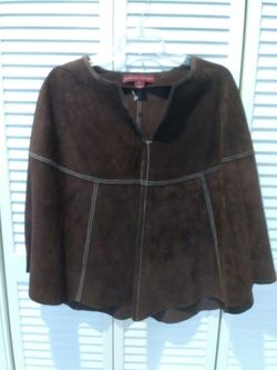MARGARET GODFREY SUEDE PONCHO - BRAND NEW!
