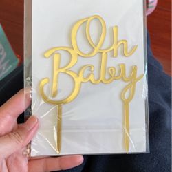 Oh Baby - Cake Decoration/ Cake Stake 