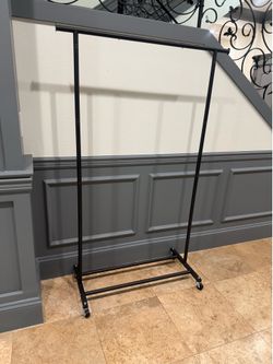 Clothes rack on wheels