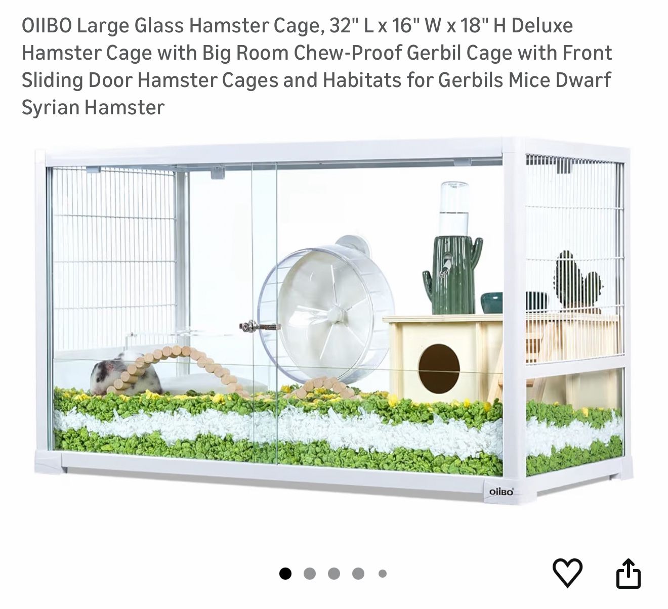 Illustration of Crystal Glass Hamster Enclosure