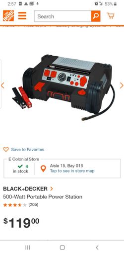 BLACK+DECKER 500-Watt Portable Power Station