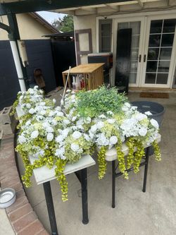 Sage green wedding decor and centerpieces
