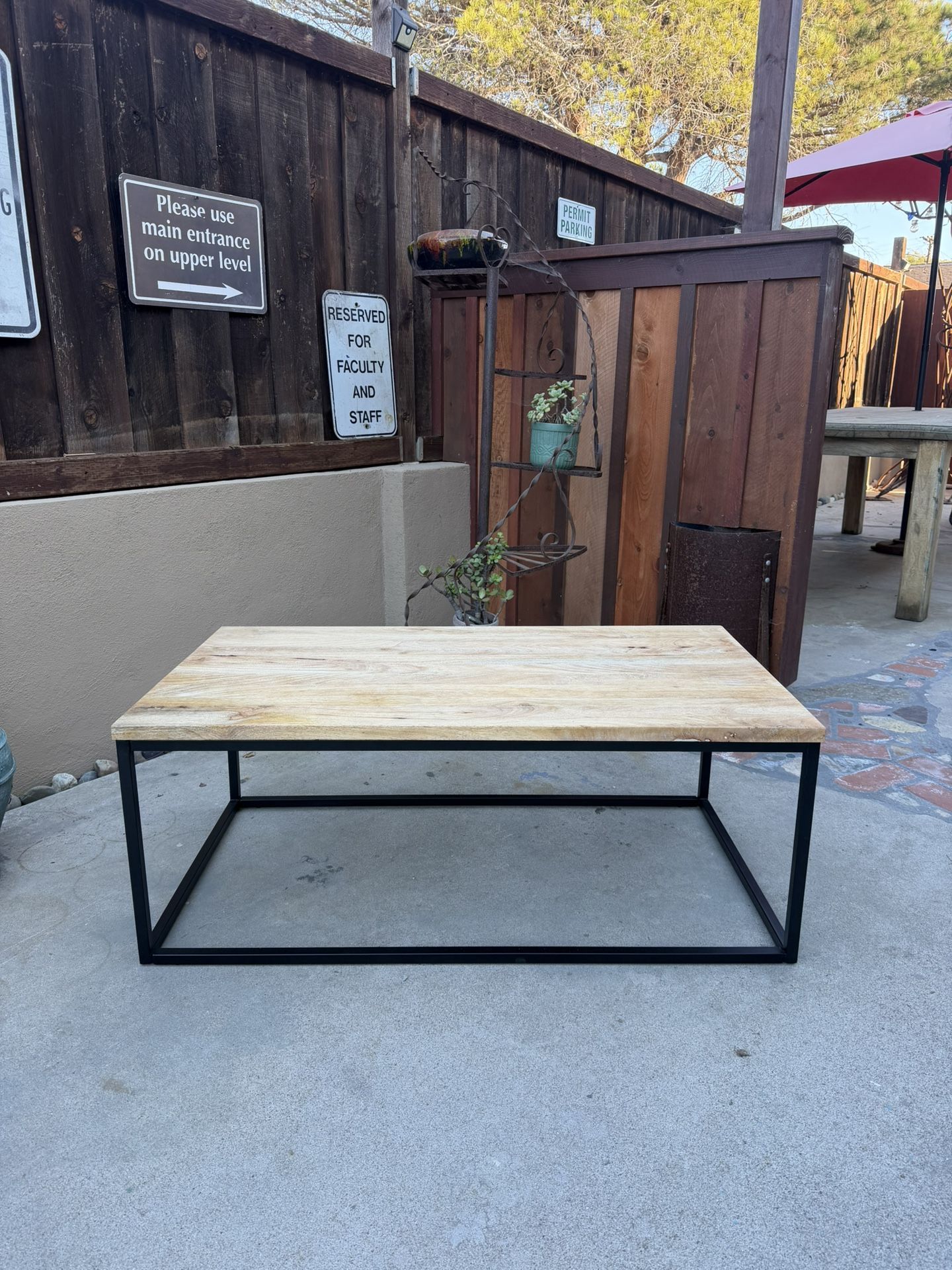 ✨Refinished West Elm Industrial Mango Wood Coffee Table!