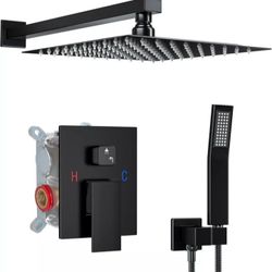 Kes, Matte Black, Shower Set New, Complete