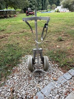 Vintage Made in USA Folding Golf Pull Cart / Caddy – Heavy Duty