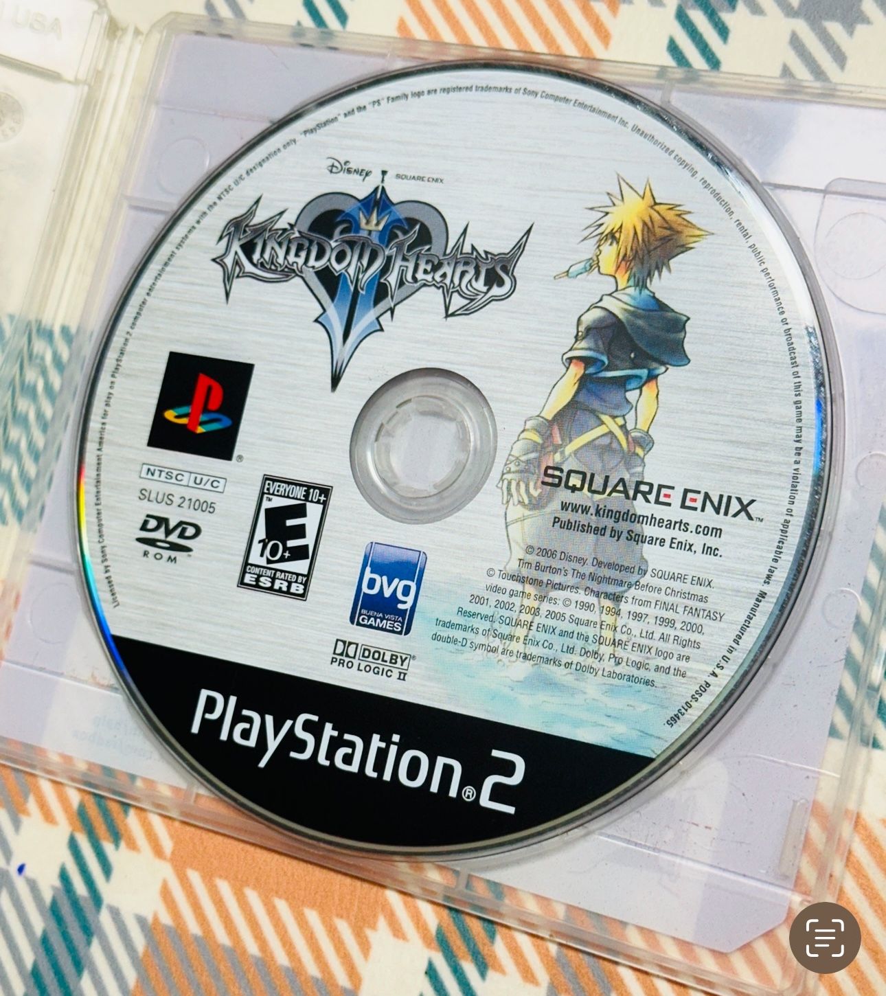 Kingdom Hearts II 2 Sony PlayStation 2 PS2 Disc Only Scratched Tested/Works