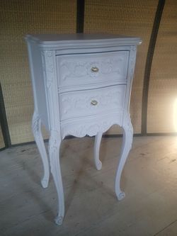 Vintage French white side table