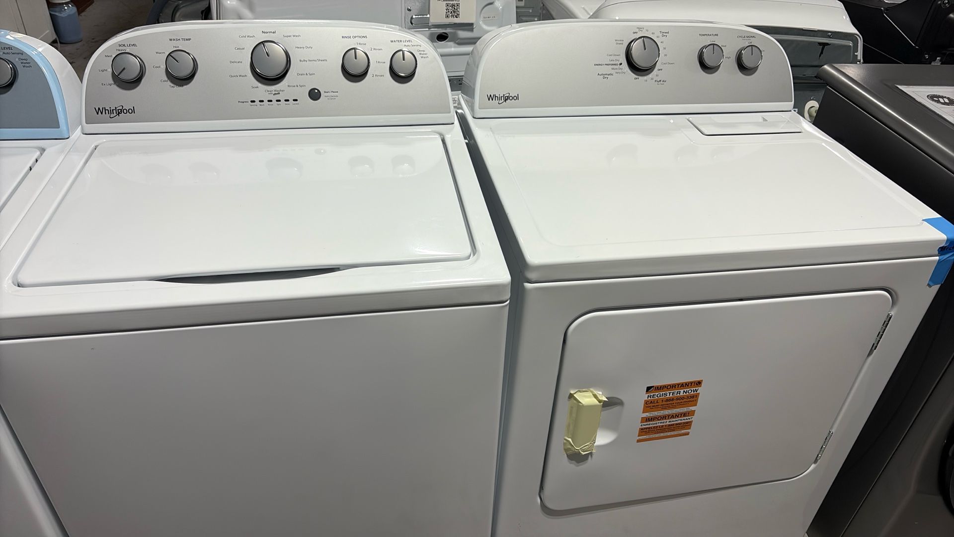 Whirlpool Top Load Washer And Electric Dryer Set