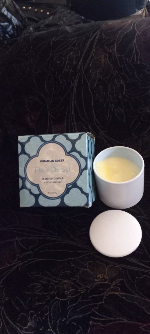 Jonathan Adler Fleur-de-Sel Scented Candle Bougie Perfume 11 Oz New In Box Read Description