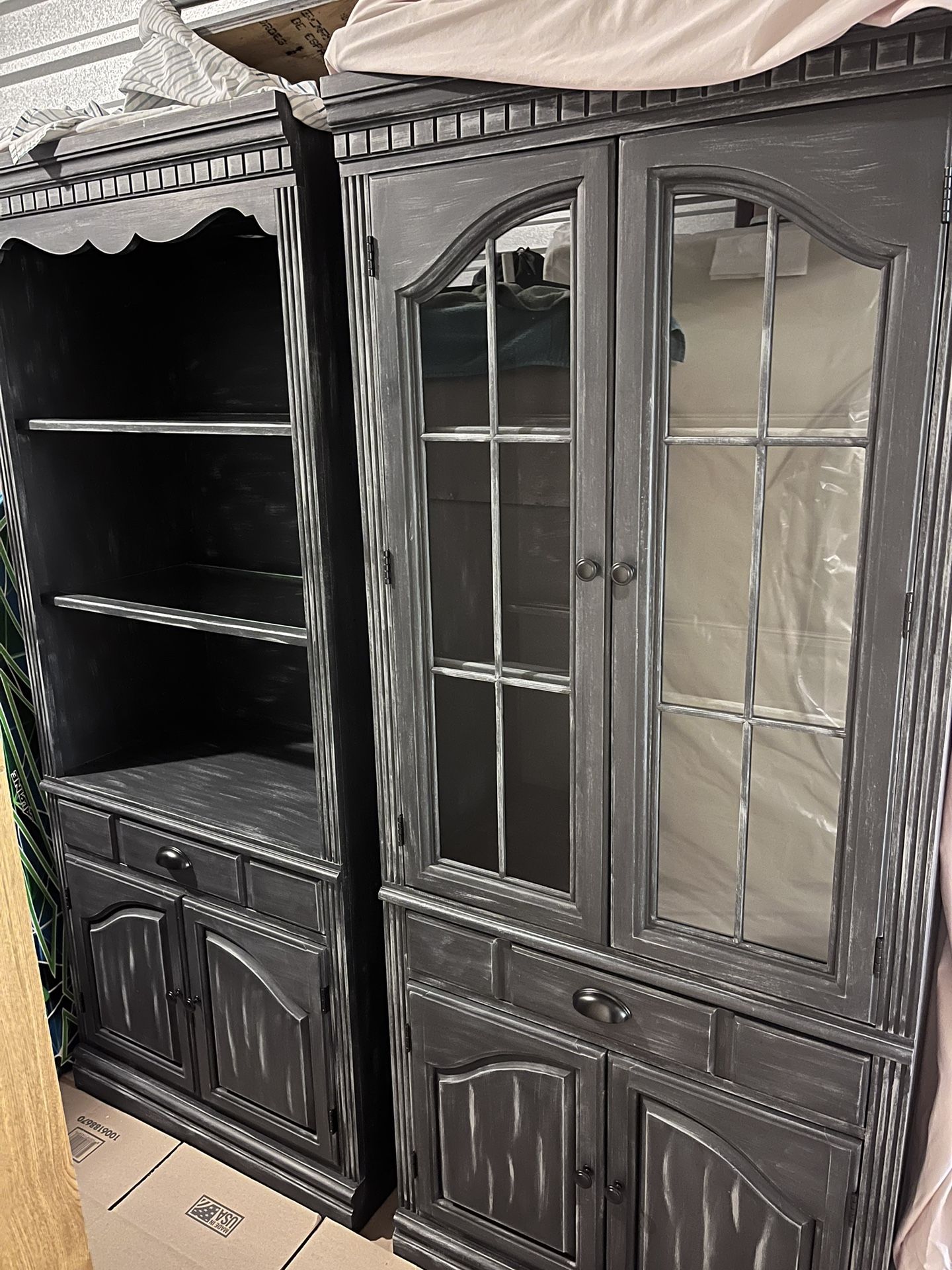 Oak Display Case/curio Cabinet