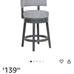 COLAMY Swivel Counter Height Barstools with Back