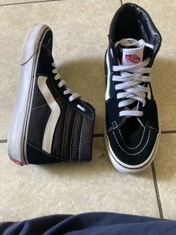 Black and white Vans Sk8 high shoes women’s size 8