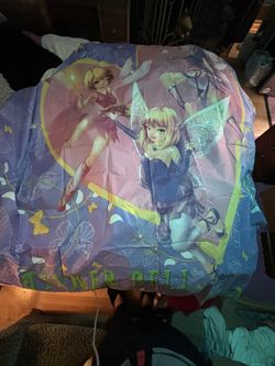 Tinker Bell Fabric Shower Curtain And Hooks