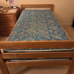 Solid Wood Twin Bed (or bunk bed)