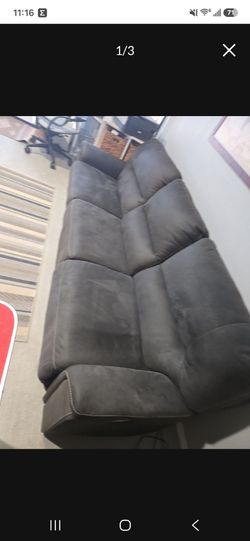 Electric/Power Dual Recliner Sofa/Couch Black Leather