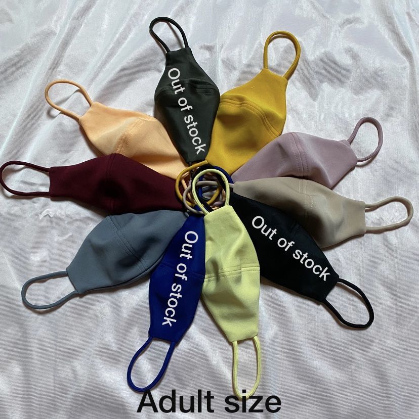 Kids and adult washable face mask with filter pockets