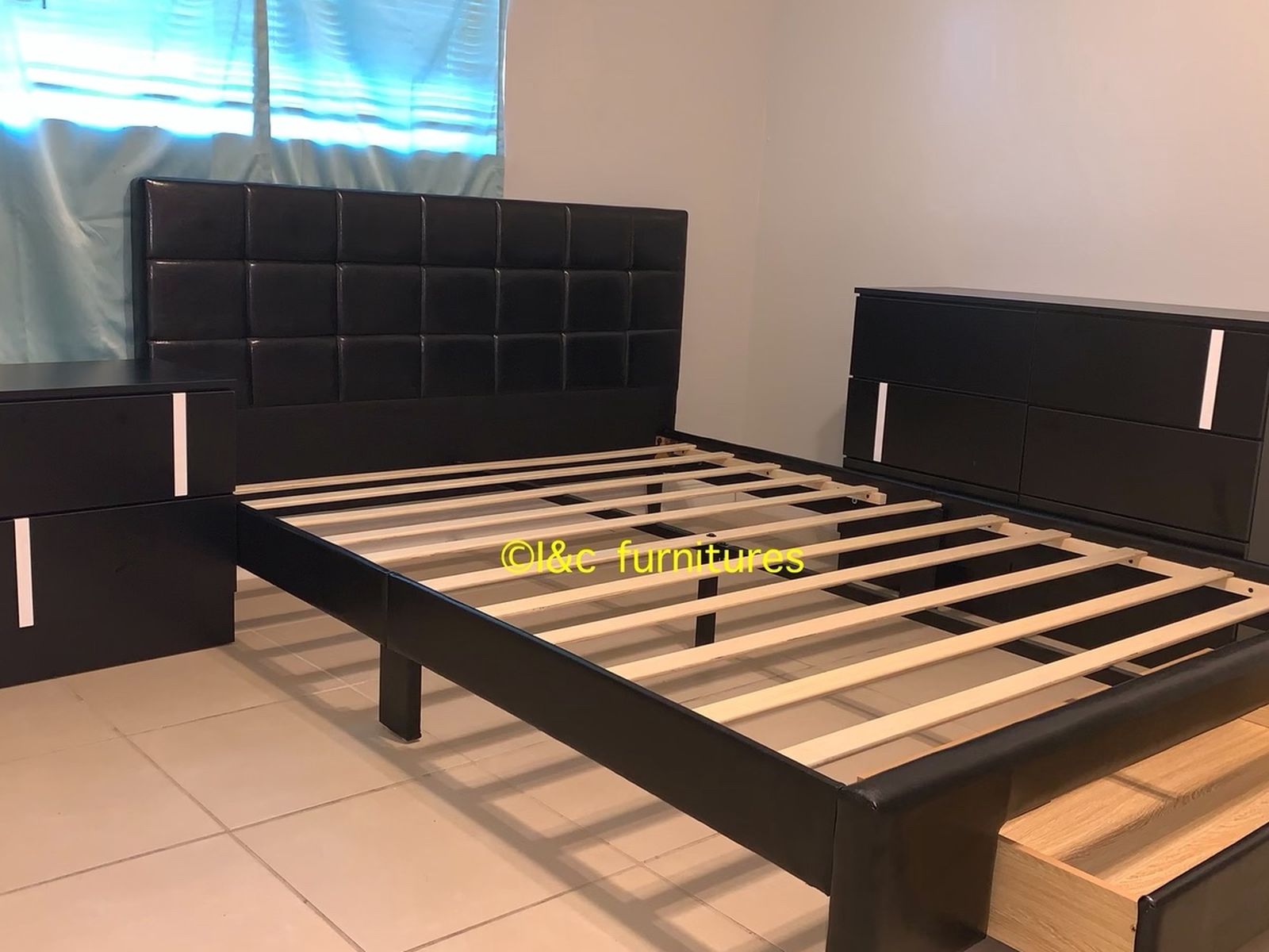 New 4 Piece Full Size Or Queen Bedroom Set Same Day Delivery. Bed Frame With Storage Night Stand Dresser And Mattress