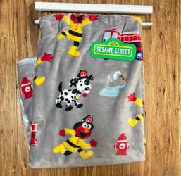 Sesame Street Elmo Firefighter Throw Blanket