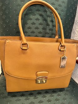 Coach Leather Tote Bag