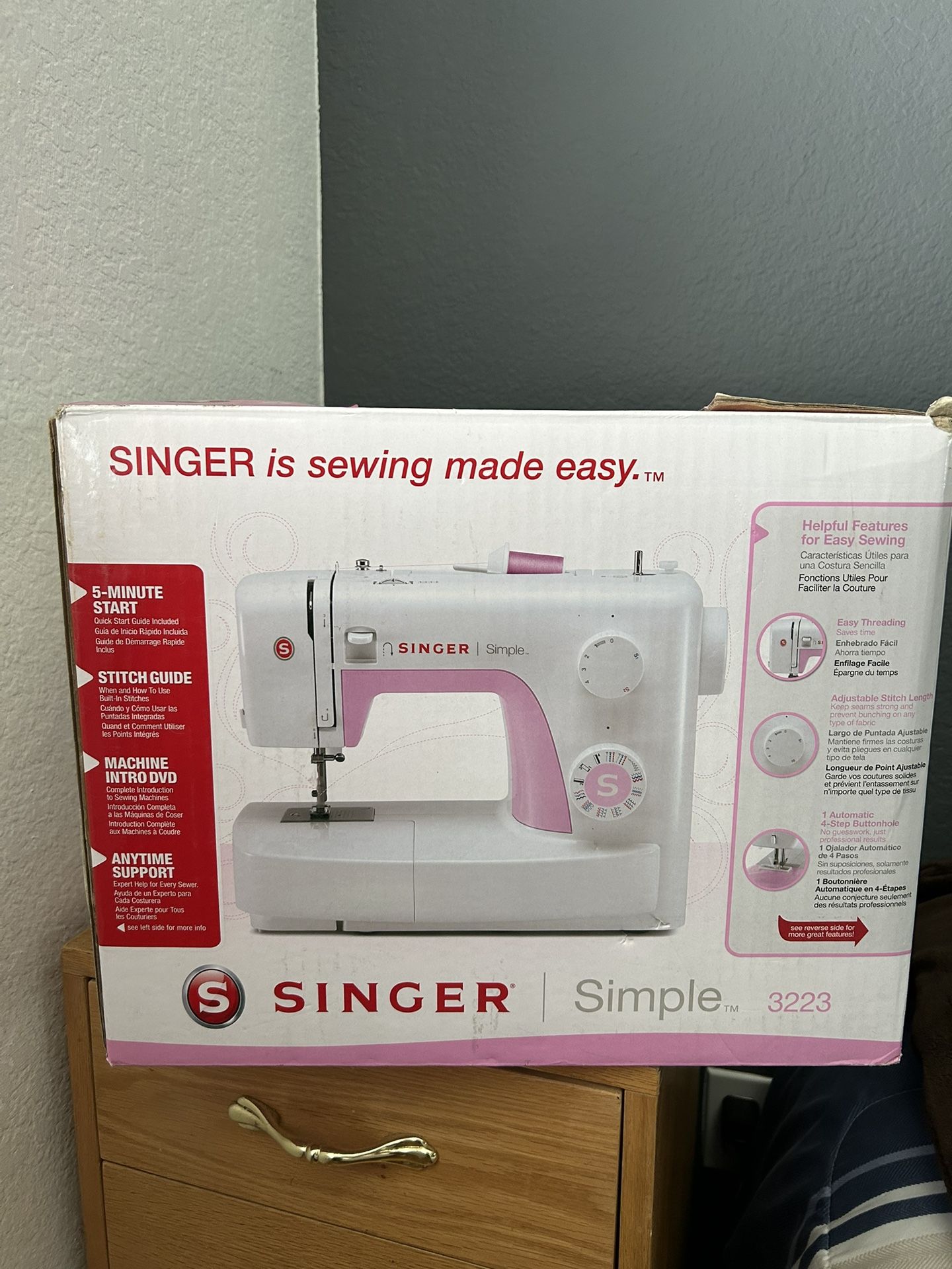 Singer 3223 230006112 Simple Sewing Machine, Pink