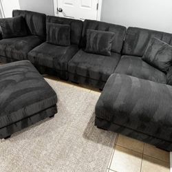 🤑 Unbelievable Offer! Gray 6-Piece Sectional Sofa - FREE Delivery & Install