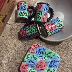 4cups And 4 Dessert Plates 