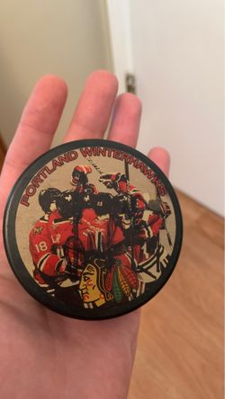 Signed Portland Winterhawks Puck
