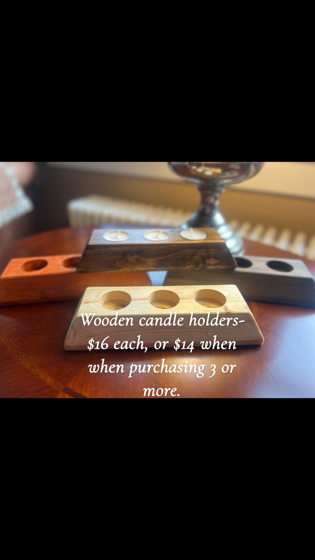 Handmade Wooden Candleholders