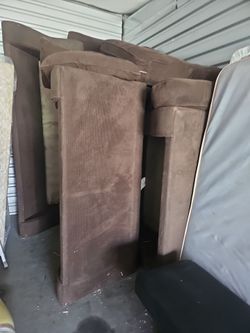 3 section dark brown goose feathers  sofas Free
