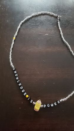 Knowledge is power necklace