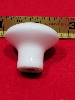 White porcelain cabinet knobs 