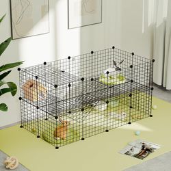 36 Panl Pet Playpen Small Animals Cage Portable DIY Metal Wire Yard Fence