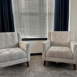Mid-Century Modern Accent Chairs – Set of 2 (URGENT Pickup Today!)