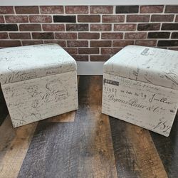 2 Ottomans with Storage 