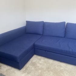 Navy Blue IKEA FRIHETEN Sleeper sectional
