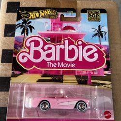 Hot Wheels 1956 Chevrolet Corvette Barbie The Movie 1:64 Pop Culture Real Riders